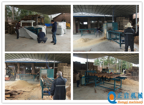 河南-原木全自動(dòng)多片鋸工作圖