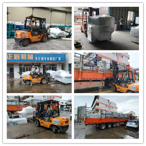 2021年7月19日發(fā)往云南西雙版納-ZQ200圓木多片鋸、ZQ150邊皮鋸、’ZQ600清邊鋸、ZQ300型全自動(dòng)原木截?cái)鄼C(jī)、重型堆料上料輸送架