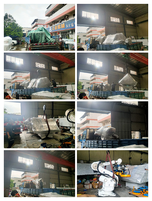 2023年9月7日發(fā)廣東省四會(huì)市下茆鎮(zhèn)-全自動(dòng)釘托盤機(jī)器人、雙面旋轉(zhuǎn)工作臺(tái)