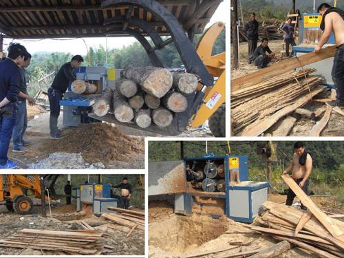 原木多片鋸-圓木多片鋸-200型廣西-寧南加工現場